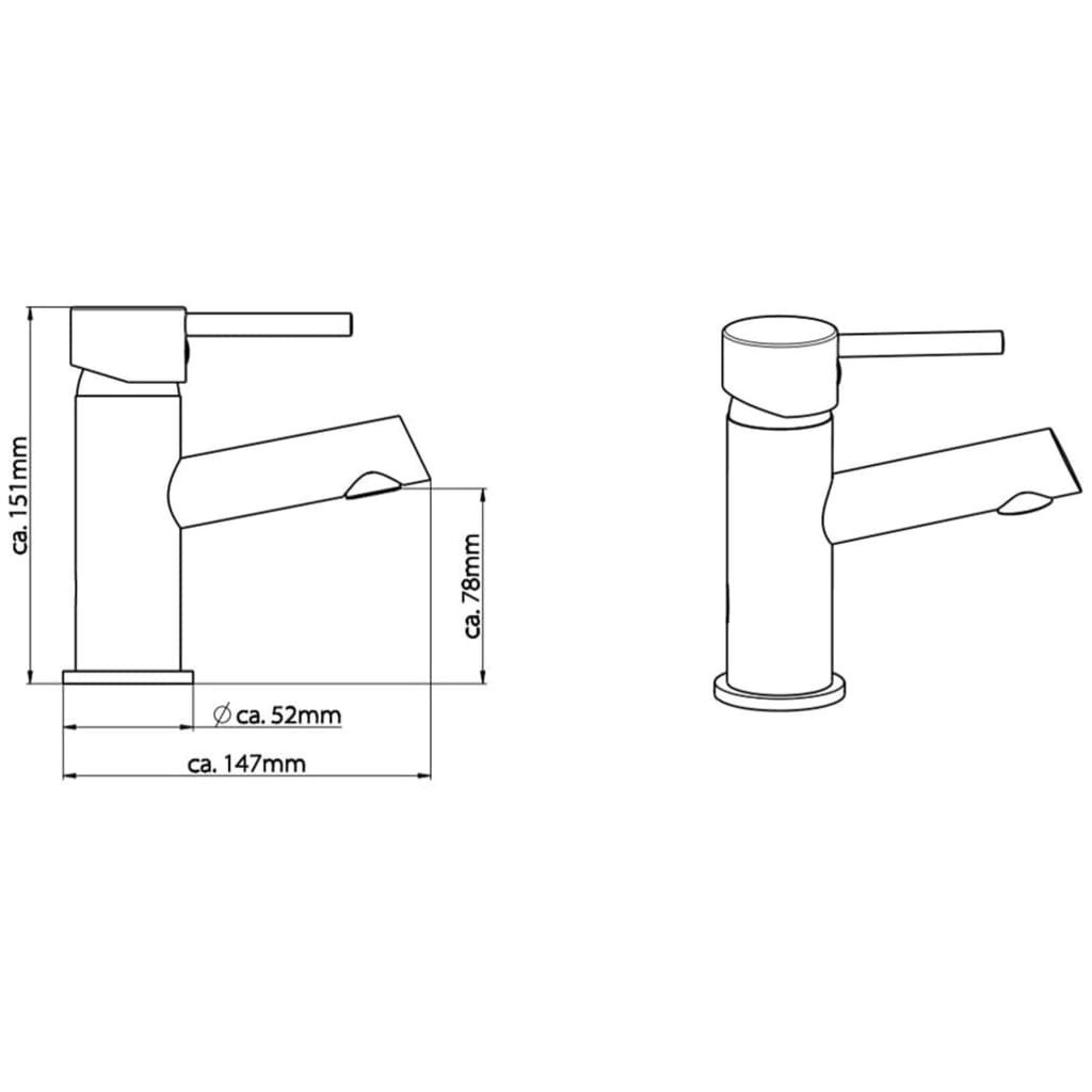 SCHÜTTE Basin Mixer Tap LAURANA Chrome