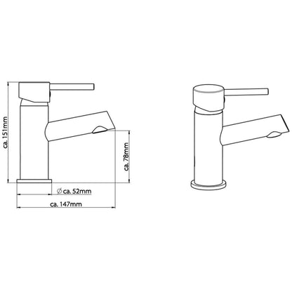 SCHÜTTE Basin Mixer Tap LAURANA Chrome