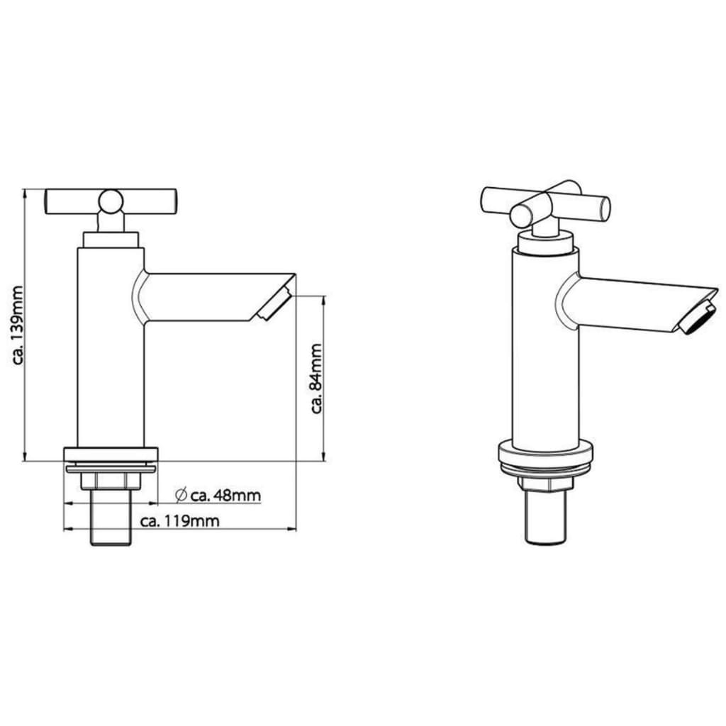 SCHÜTTE Cold Water Pillar Tap MATAO Chrome