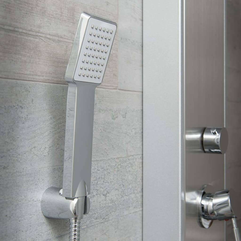 SCHÜTTE Shower Panel with Single Lever Mixer TAHITI Stainless Steel