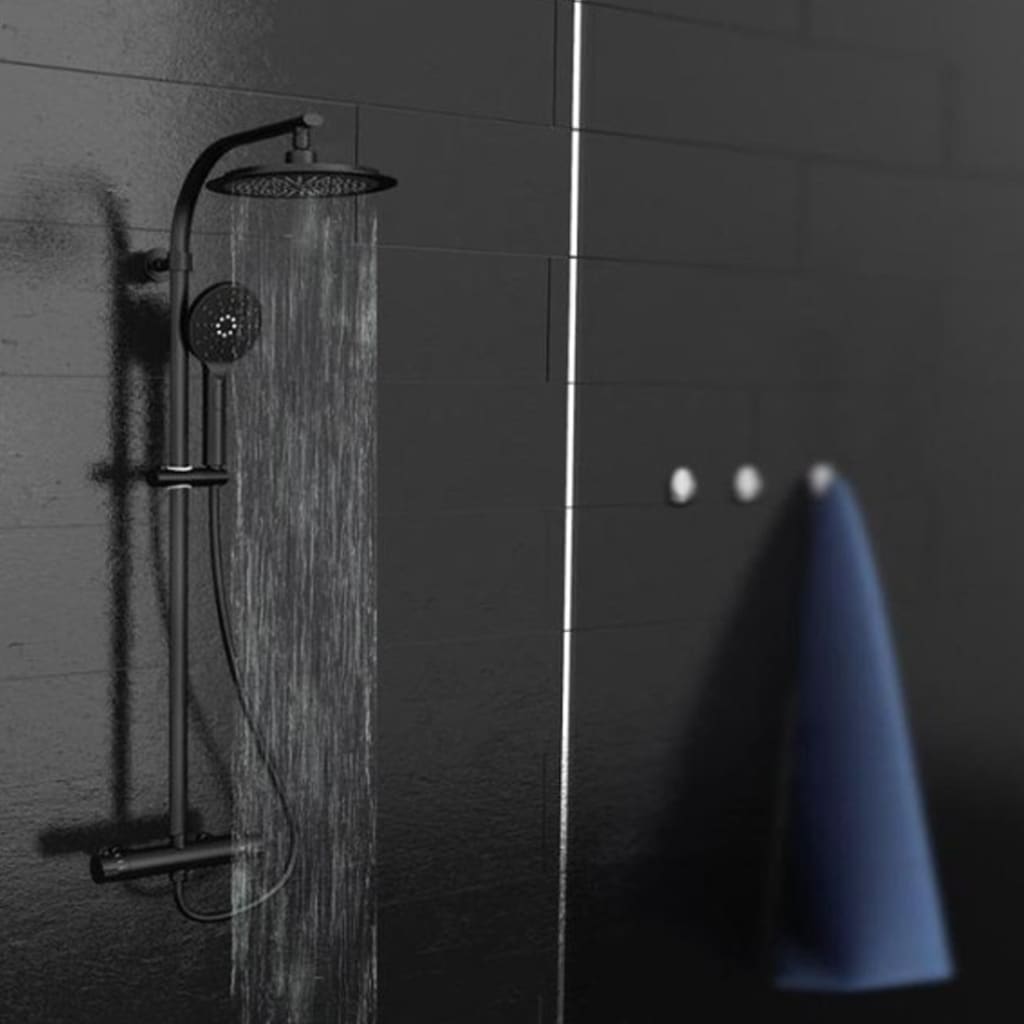 SCHÜTTE Overhead Shower Set MADURA FRESH Matt Black