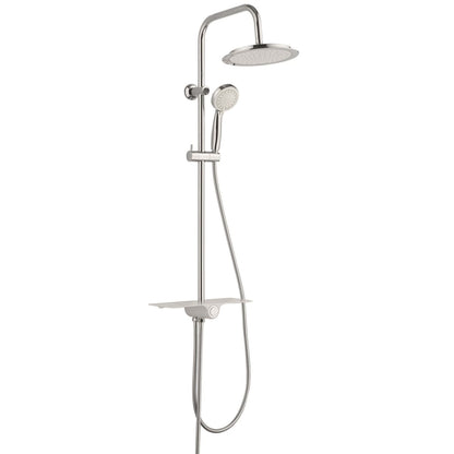 SCHÜTTE Overhead Shower Set with Tray AQUASTAR White-Chrome