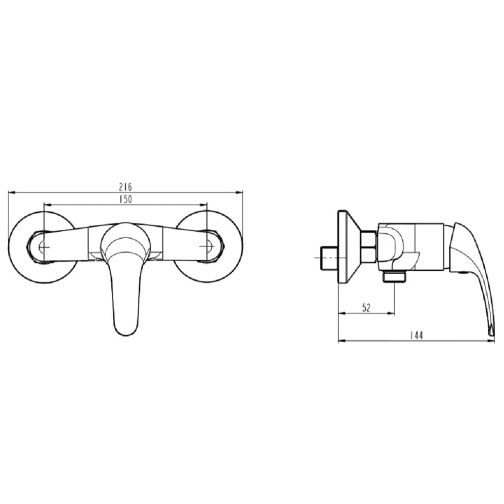 SCHÜTTE Shower Mixer ATHOS Chrome