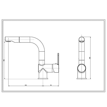 SCHÜTTE Basin Mixer with Pull-Out Spray LONDON Chrome