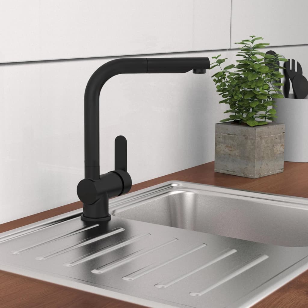 SCHÜTTE Kitchen Mixer Tap with Pull-out Spout LONDON Matte Black