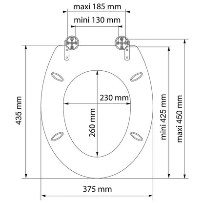 SCHÜTTE Toilet Seat with Soft-Close BALANCE MDF