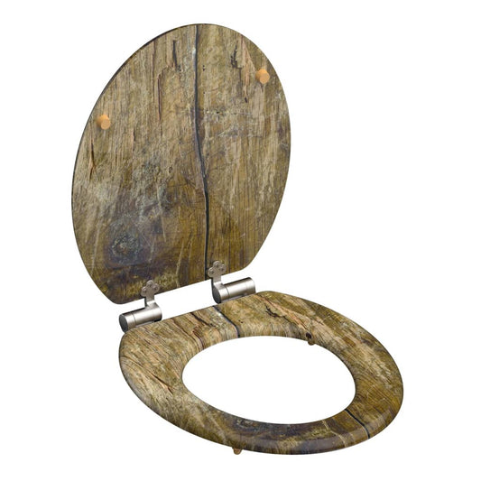 SCHÜTTE Toilet Seat Solid Wood MDF Brown
