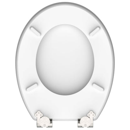 SCHÜTTE High Gloss Toilet Seat with Soft-Close BLUE WOOD MDF