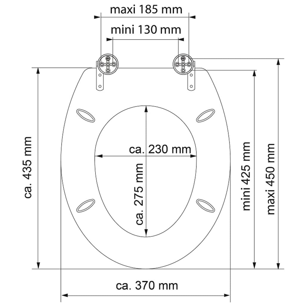 SCHÜTTE High Gloss Toilet Seat with Soft-Close DIAMOND MDF