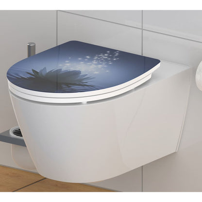 SCHÜTTE Duroplast High Gloss Toilet Seat with Soft-Close WATER LILY