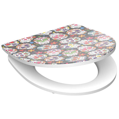 SCHÜTTE Duroplast High Gloss Toilet Seat with Soft-Close CRAZY SKULL