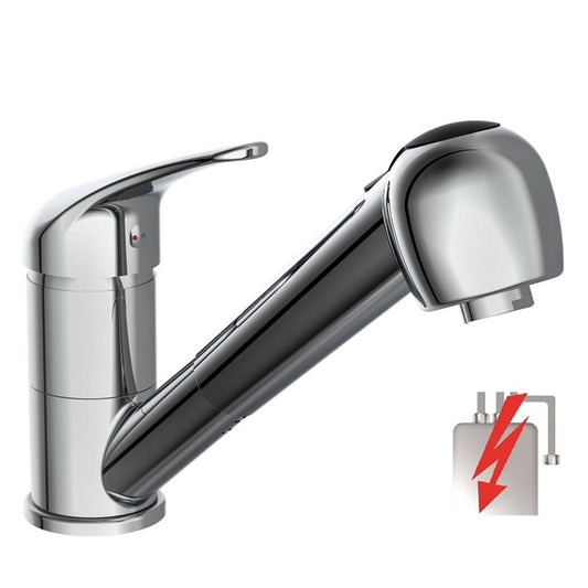 SCHÜTTE Sink Mixer with Pull-out Spray ULTRA Low Pressure Chrome