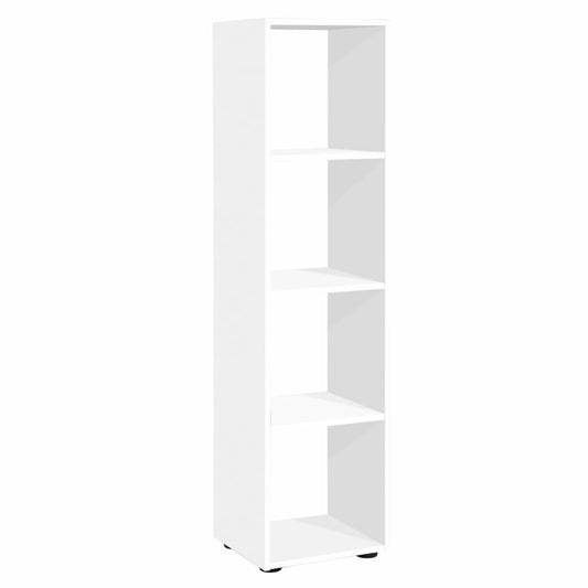 FMD Standing Shelf with 4 Compartments White