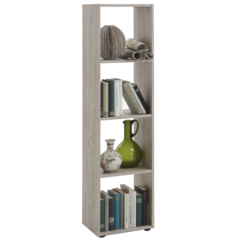 FMD Standing Shelf with 4 Compartments Sand Oak