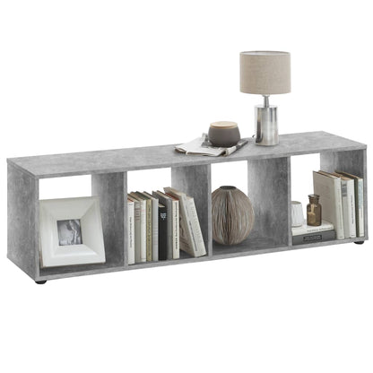 FMD Standing Shelf with 4 Compartments Concrete Grey