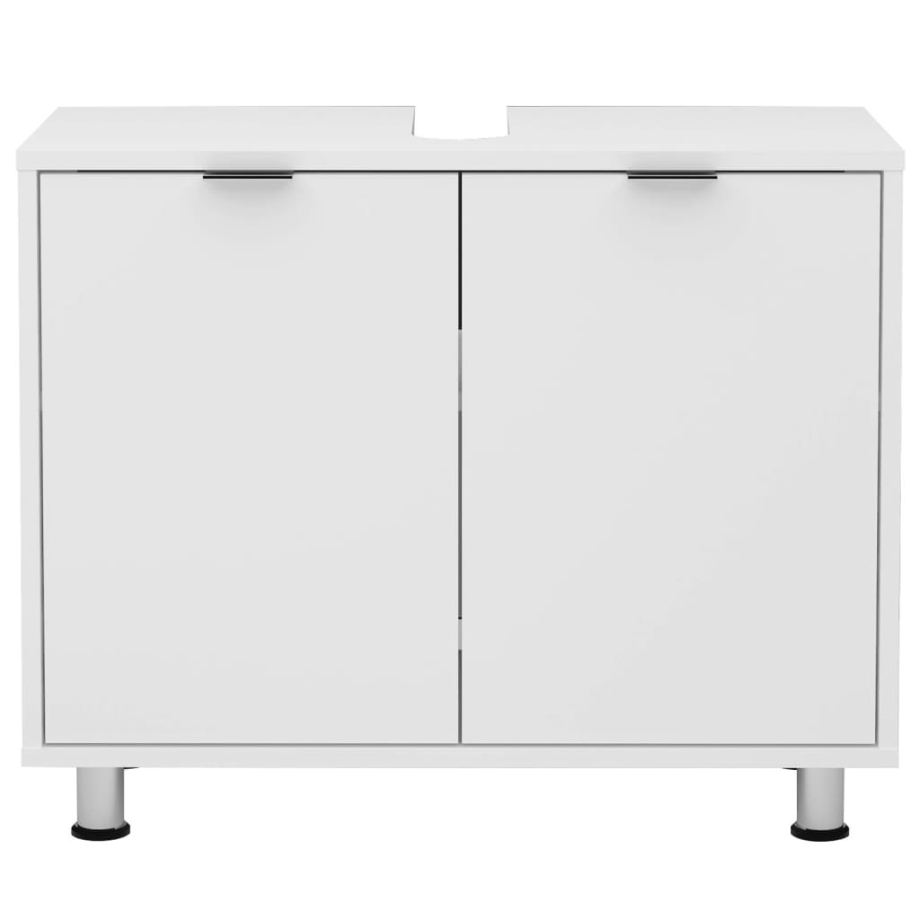 FMD Under-sink Bathroom Cabinet 70x32.9x49.5 cm White