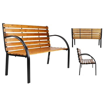 HI Park Bench Brown 122x60x81 cm