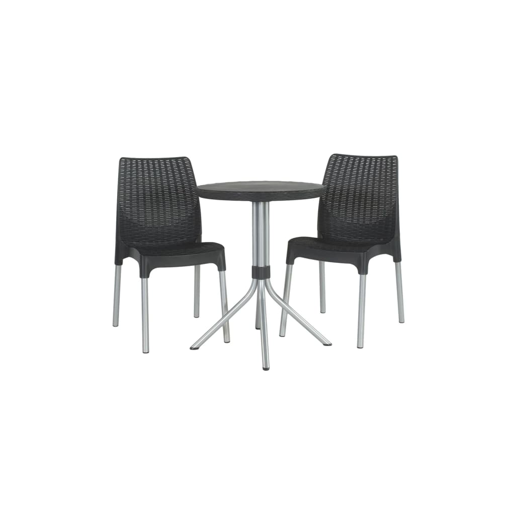 Bistro Set Chelsea Graphite 223562