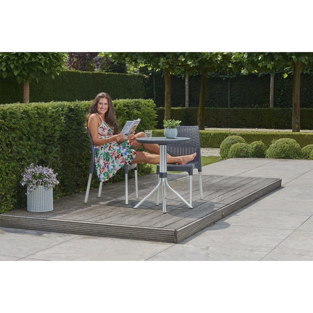 Bistro Set Chelsea Graphite 223562