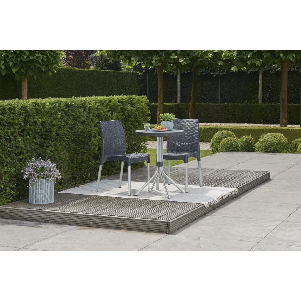 Bistro Set Chelsea Graphite 223562