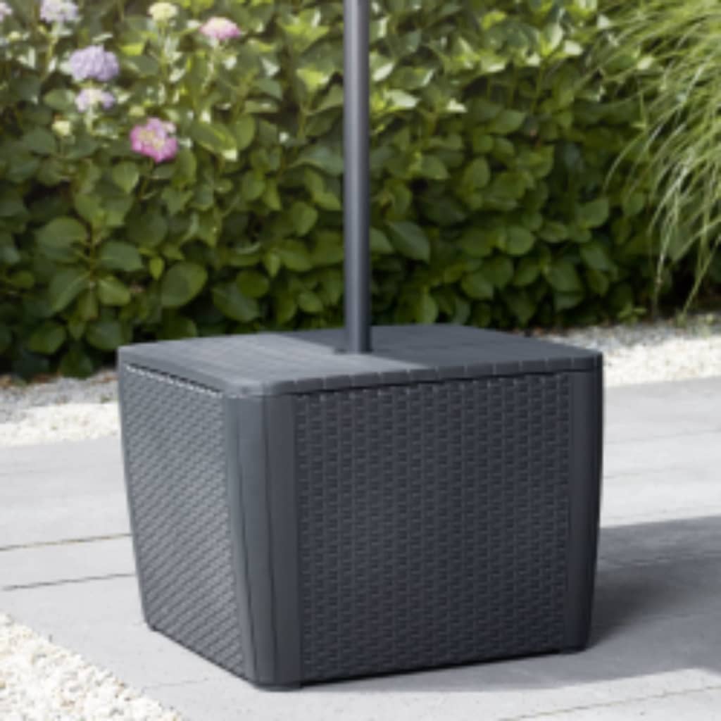 Keter Garden Side Table Luzon Plus with Parasol Hole Graphite