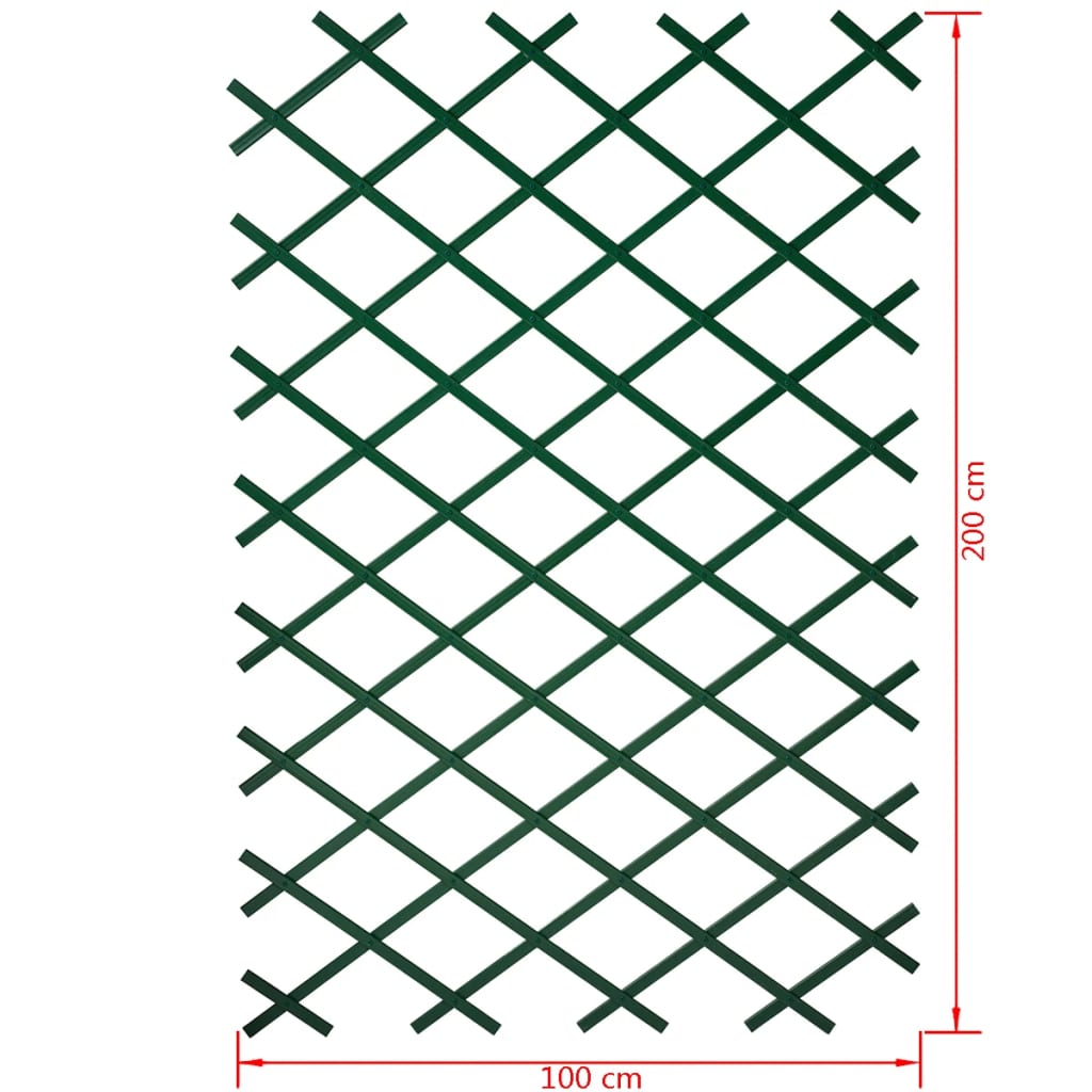 Garden Trellis 100x200 cm PVC Green 6040704