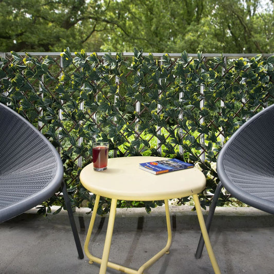 Nature Garden Trellis with California Privet 90x180 cm Green and Yellow Leaves