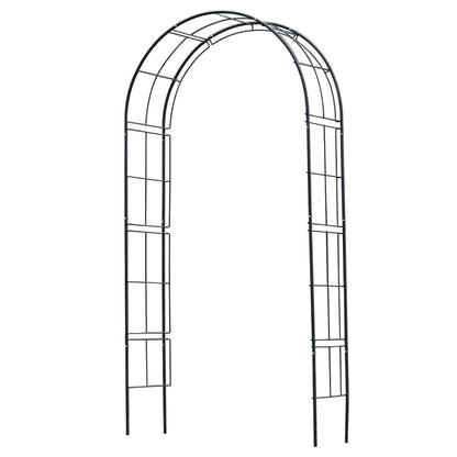 Nature Garden Arch Metal 229x38x113 cm Black