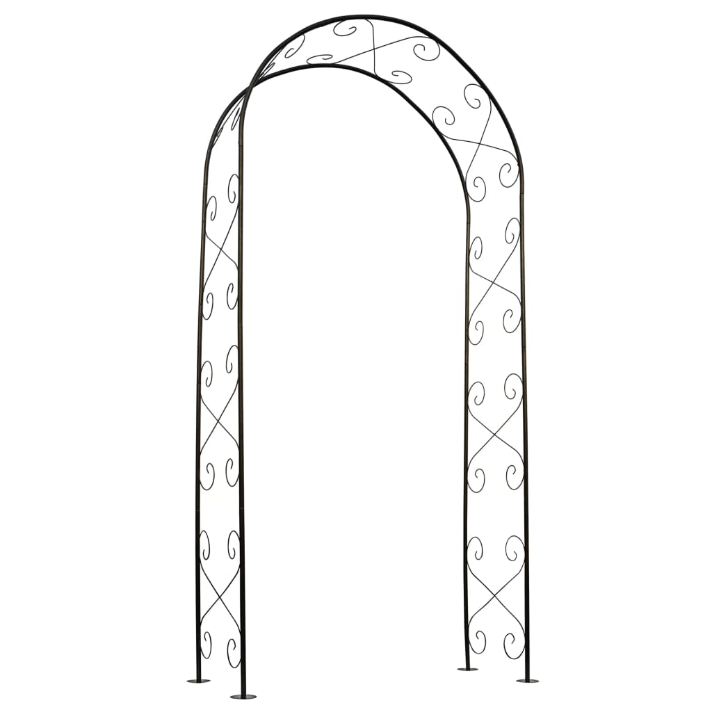 Nature Garden Arch Metal 100x37x230cm Black