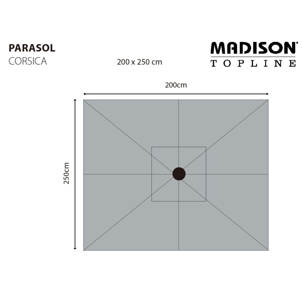 Madison Garden Parasol Denia 200x200 cm Grey