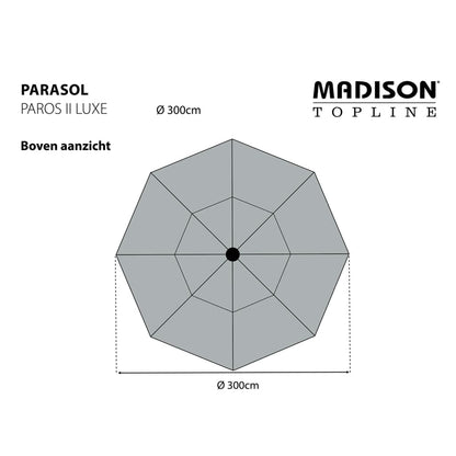 Madison Garden Parasol Paros II Luxe 300 cm Sage Green