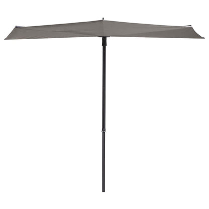 Madison Balcony Parasol Sun Wave 270x150 cm Light Grey