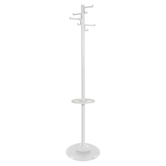 V-Part Standing Coat Rack With 8 Hooks Porcelain White 178 cm