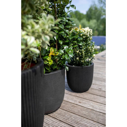 Capi Egg Planter Urban Smooth 35x34 cm Black KBL932