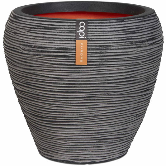 Vase Nature Rib Tapered 42x38 cm Anthracite KOFZ362