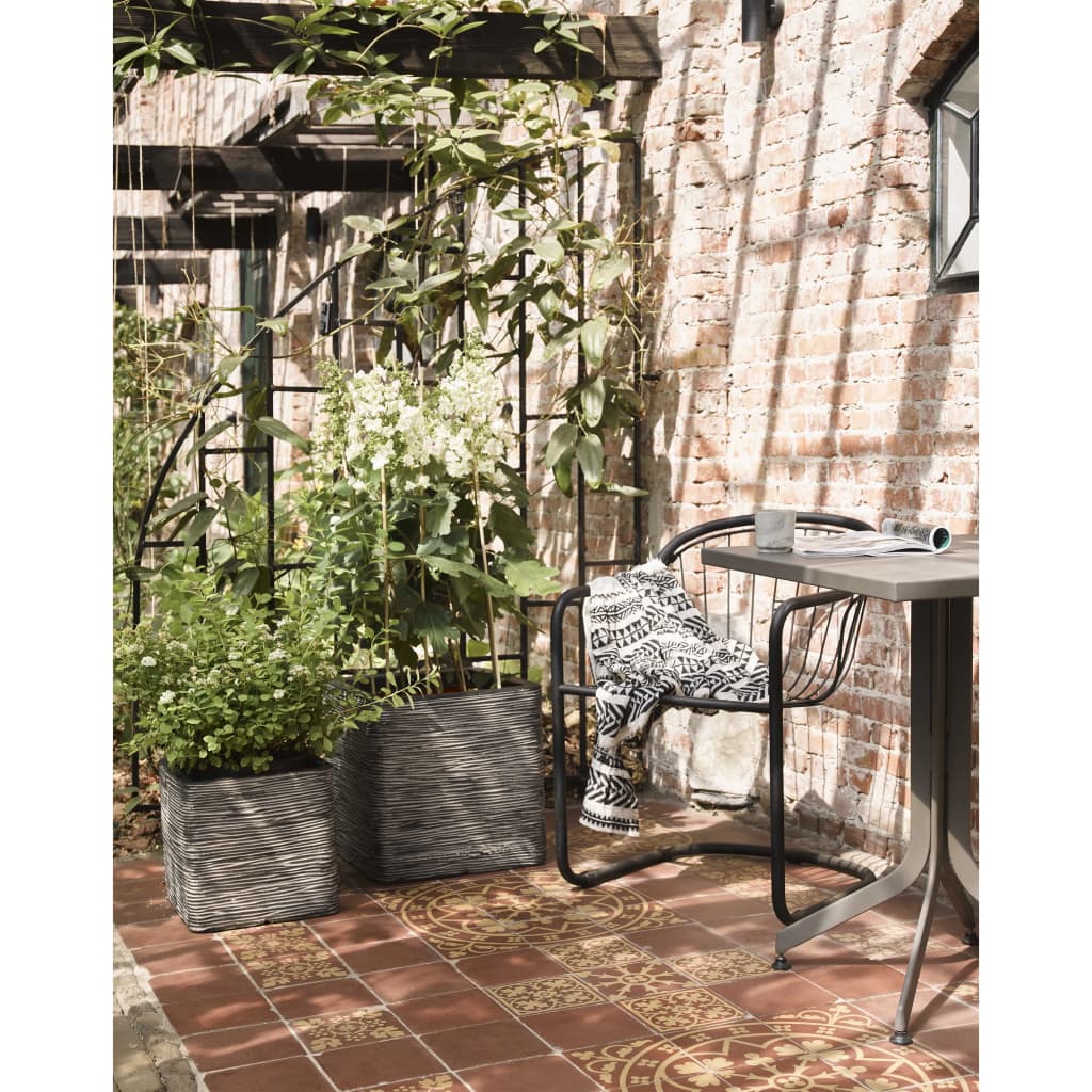 Capi Planter Nature Rib Square 50 x 50 cm Anthracite