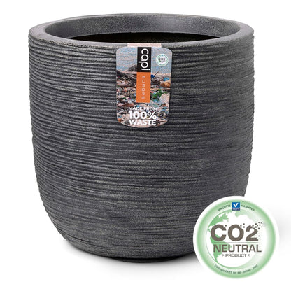 Capi Egg Planter Waste Rib 43x41 cm Grey