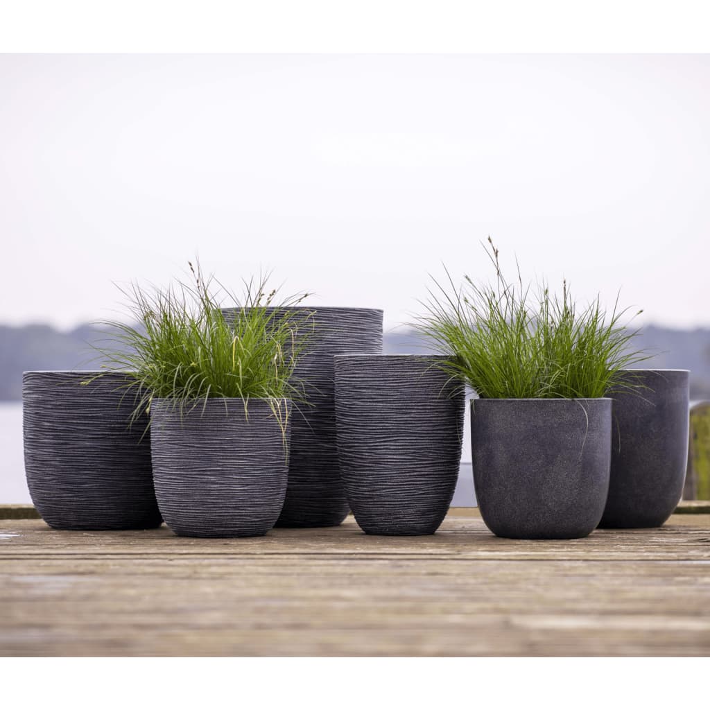 Capi Egg Planter Waste Rib 43x41 cm Grey