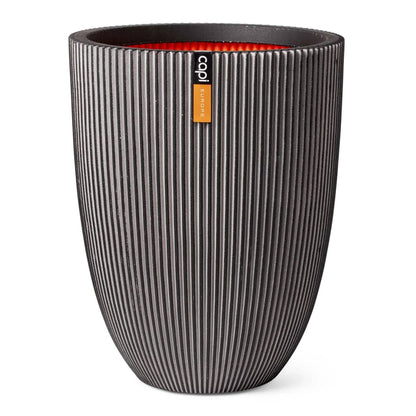 Capi Vase Elegant Groove 34x46 cm Anthracite