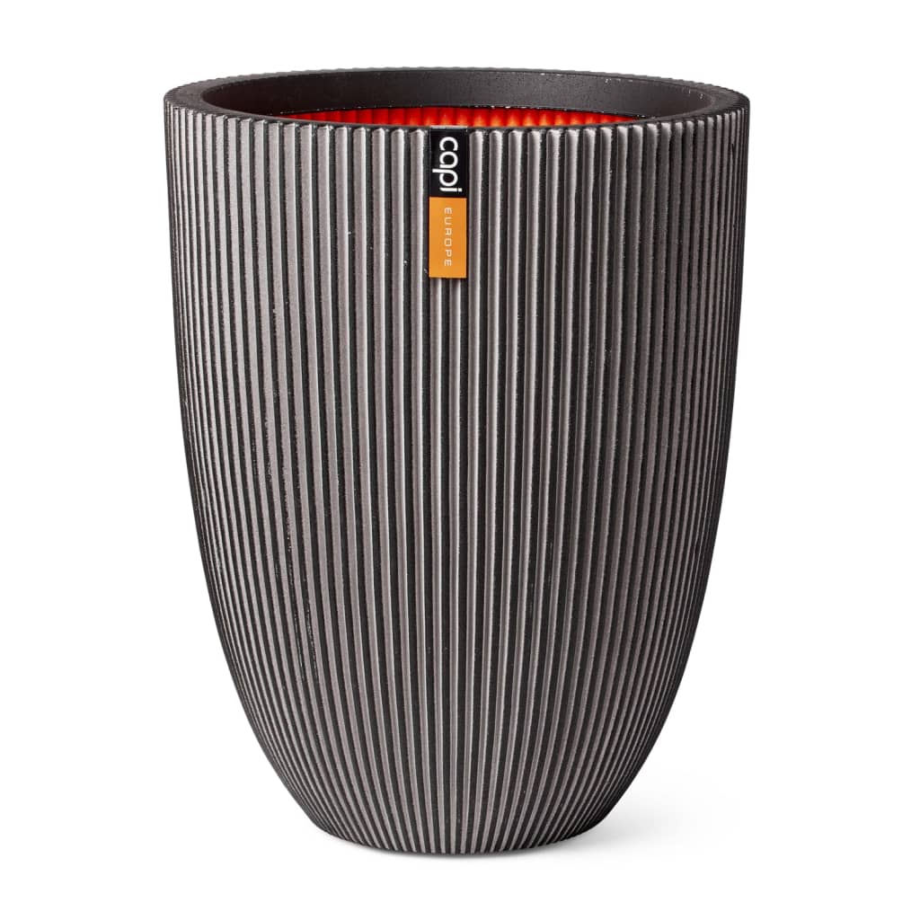 Capi Vase Elegant Groove 46x58 cm Anthracite