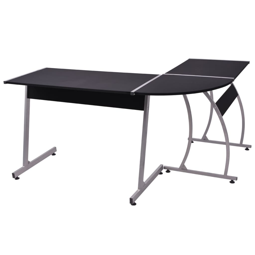 Corner Desk L-Shaped Black