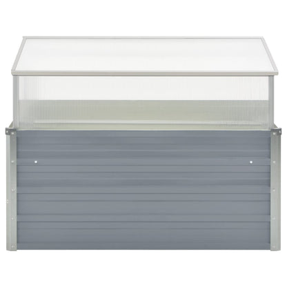 Greenhouse 100x100x85 cm Galvanised Steel Grey