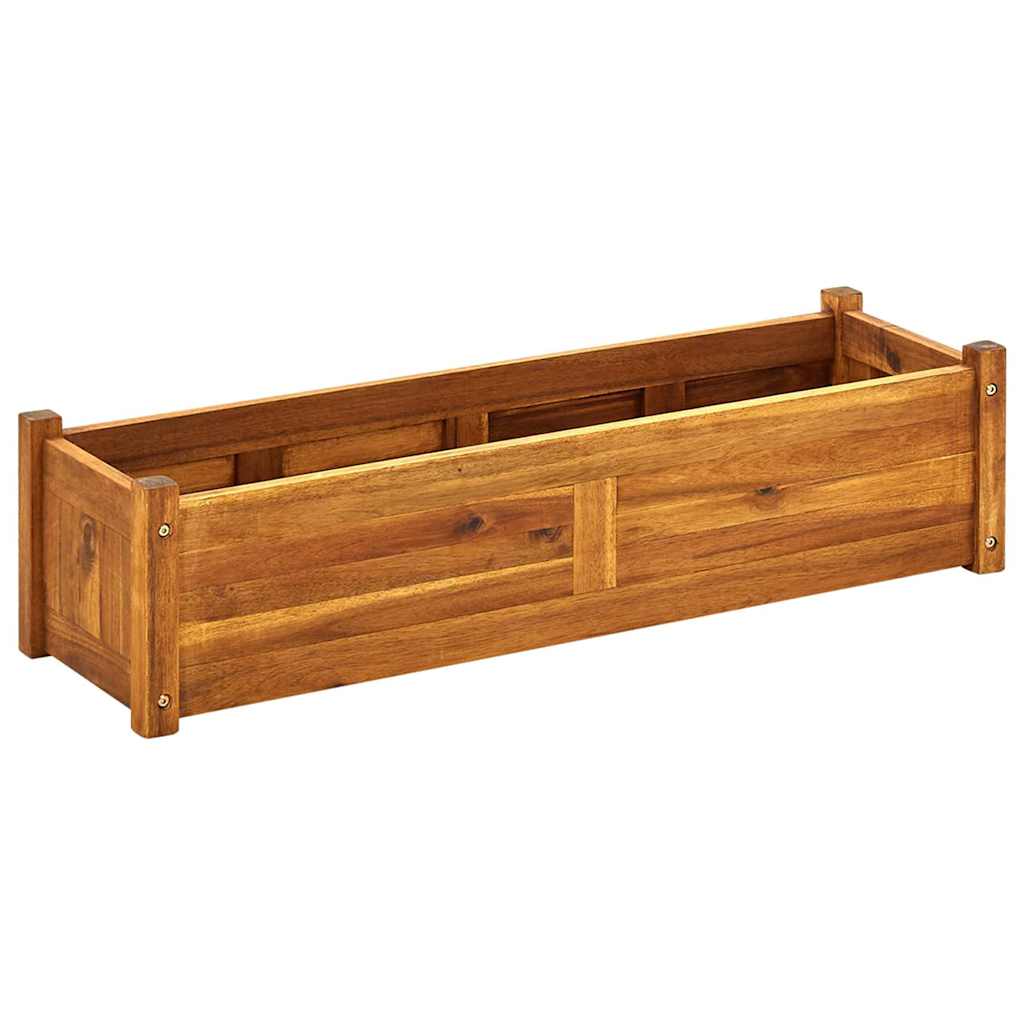 Garden Raised Bed Acacia Wood 100x30x25 cm