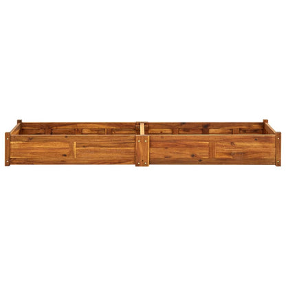 Garden Raised Bed Acacia Wood 200x50x25 cm