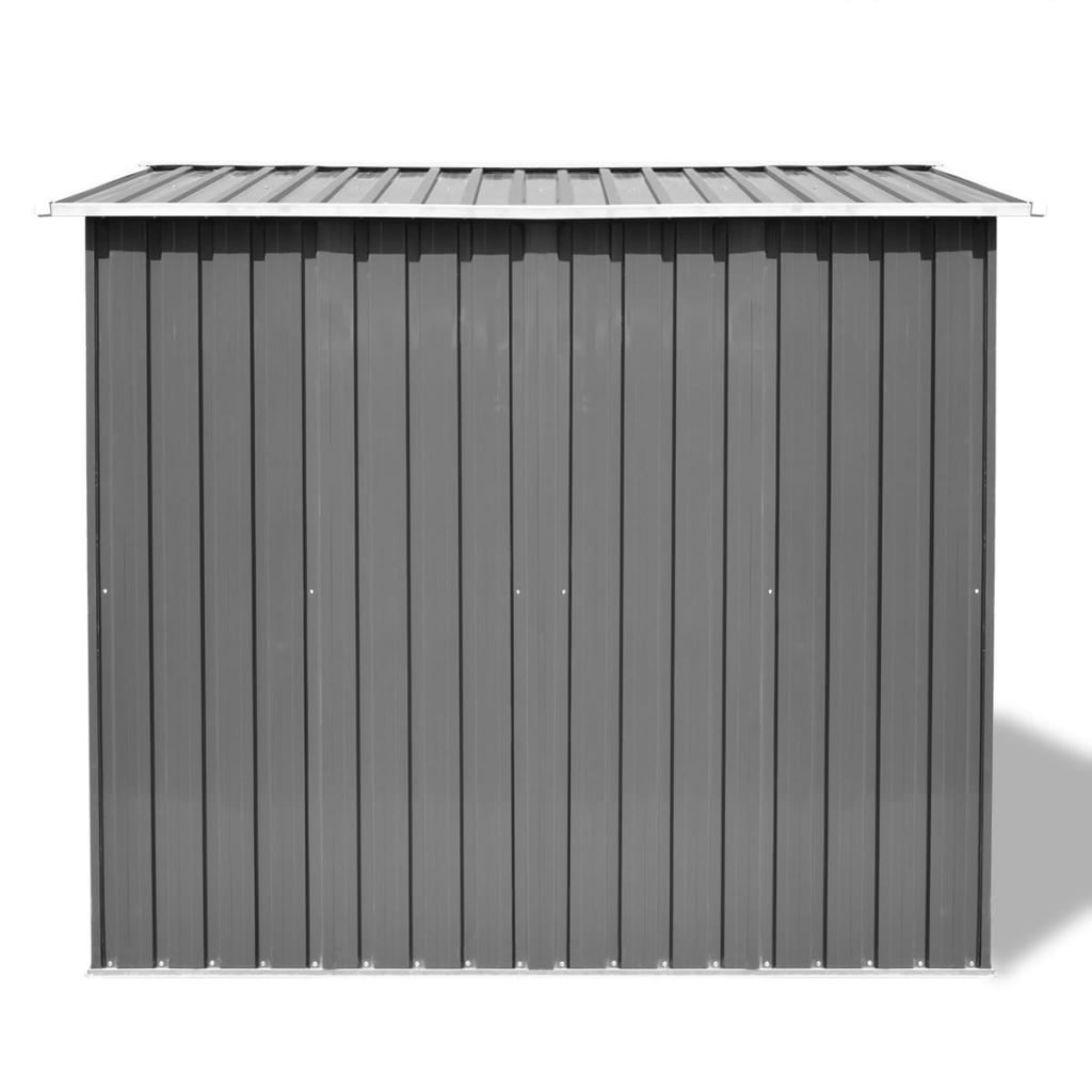 Garden Storage Shed Grey Metal 257x205x178 cm