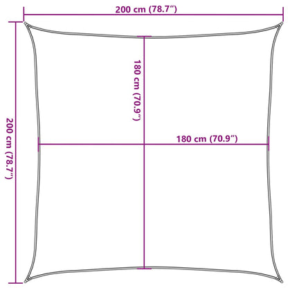 Sunshade Sail HDPE Square 2x2 m Beige