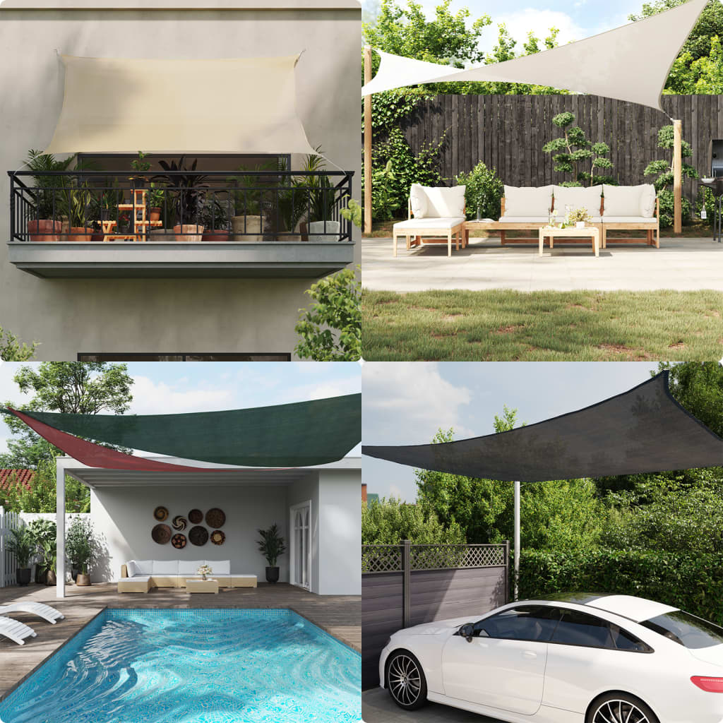 Sunshade Sail HDPE Square 2x2 m Beige