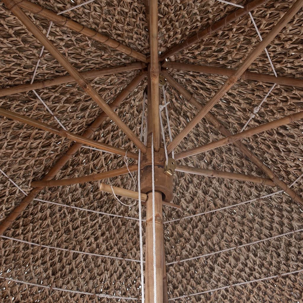 Bamboo Garden Parasol with Banana Leaf Roof 210 cm