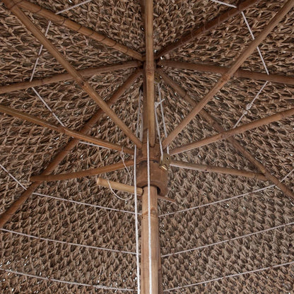 Bamboo Garden Parasol with Banana Leaf Roof 210 cm