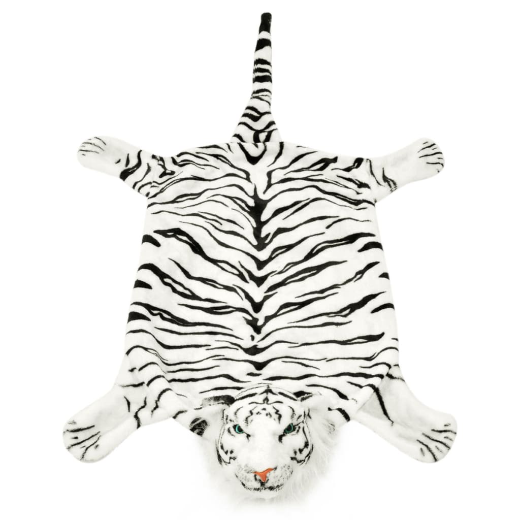 Tiger Carpet Plush 144 cm White